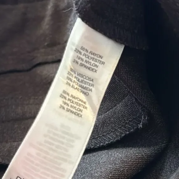 Chicos Regular Knit Womens Dark Grey Career Office Straight Leg Pants Size M - Picture 12 of 16